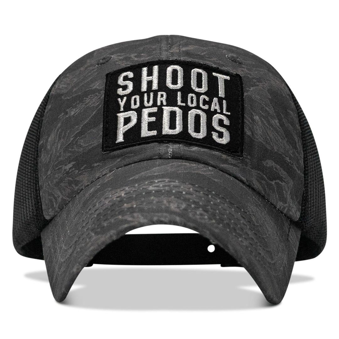 One Revolver Surfboards - Shoot Your Local Pedos Patch Tactical Ripstop Mesh Snapback Hat HEADWEAR
