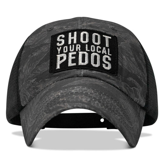 One Revolver Surfboards - Shoot Your Local Pedos Patch Tactical Ripstop Mesh Snapback Hat HEADWEAR