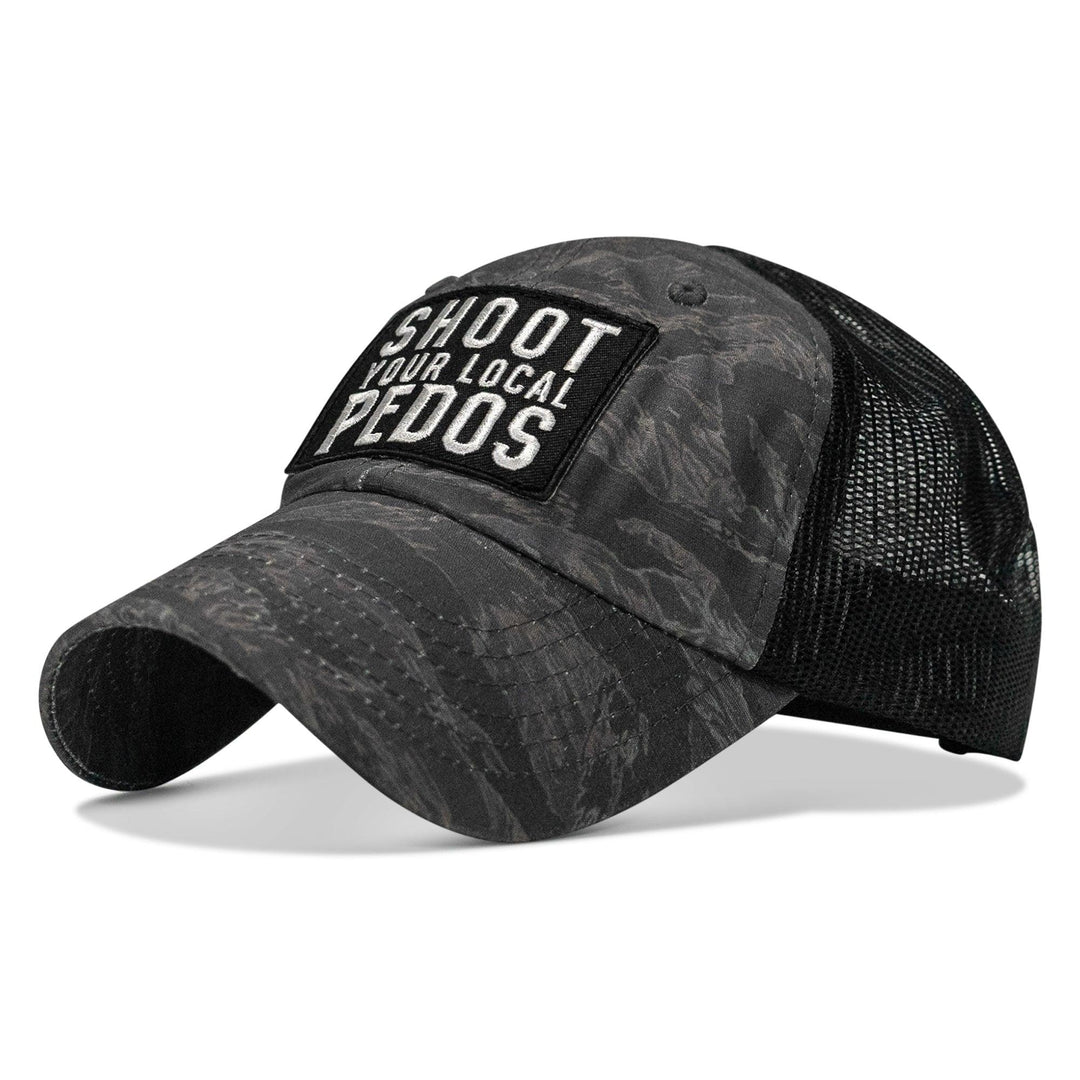 One Revolver Surfboards - Shoot Your Local Pedos Patch Tactical Ripstop Mesh Snapback Hat HEADWEAR