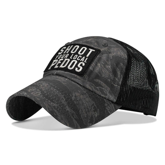 One Revolver Surfboards - Shoot Your Local Pedos Patch Tactical Ripstop Mesh Snapback Hat HEADWEAR