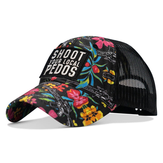 One Revolver Surfboards - Shoot Your Local Pedos Patch Tactical Ripstop Mesh Snapback Hat HEADWEAR