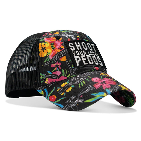 One Revolver Surfboards - Shoot Your Local Pedos Patch Tactical Ripstop Mesh Snapback Hat HEADWEAR