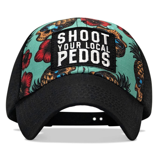 One Revolver Surfboards - Shoot Your Local Pedos Patch Tactical Ripstop Mesh Snapback Hat HEADWEAR