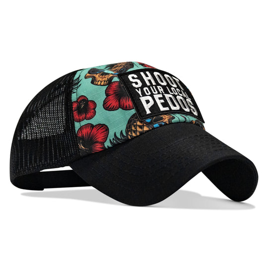 One Revolver Surfboards - Shoot Your Local Pedos Patch Tactical Ripstop Mesh Snapback Hat HEADWEAR