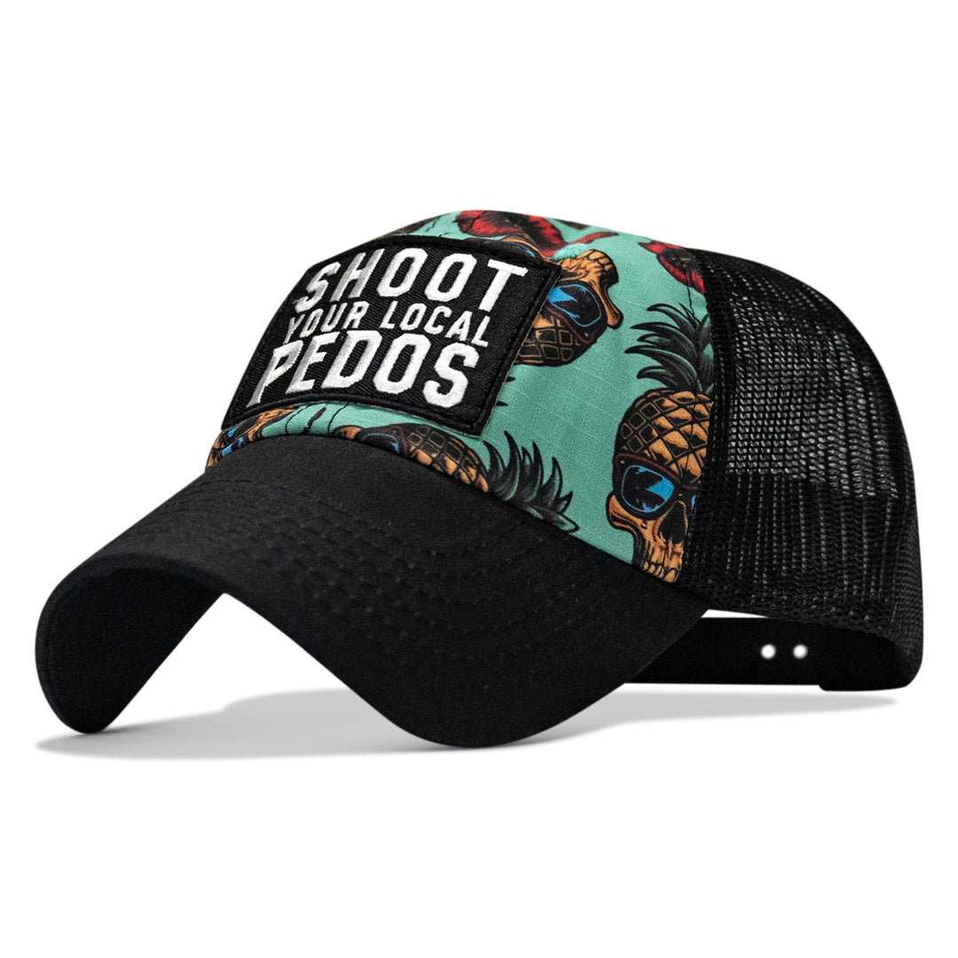 One Revolver Surfboards - Shoot Your Local Pedos Patch Tactical Ripstop Mesh Snapback Hat HEADWEAR