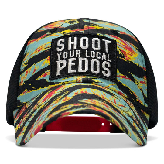 One Revolver Surfboards - Shoot Your Local Pedos Patch Tactical Ripstop Mesh Snapback Hat HEADWEAR