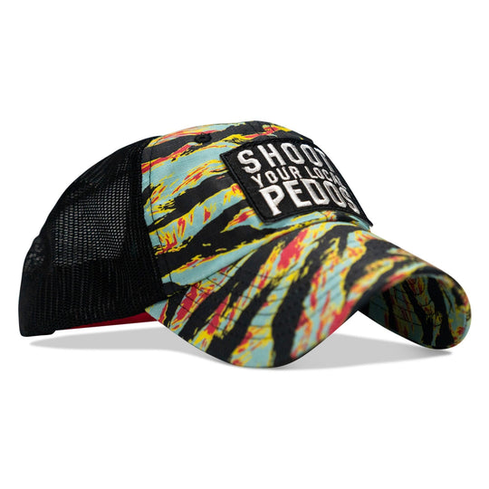 One Revolver Surfboards - Shoot Your Local Pedos Patch Tactical Ripstop Mesh Snapback Hat HEADWEAR
