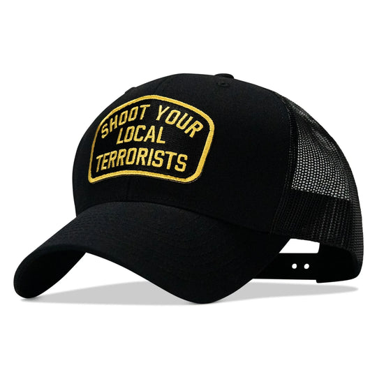 Shoot Your Local Terrorists Patch Snapback Hat - One Revolver Surfboards