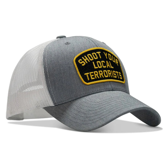 Shoot Your Local Terrorists Patch Snapback Hat - One Revolver Surfboards