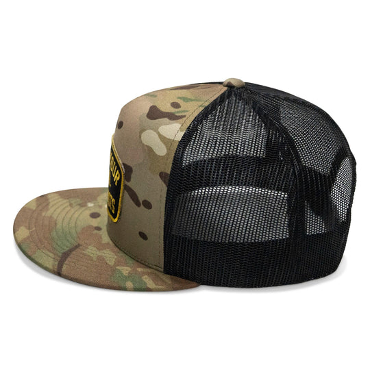 One Revolver Surfboards - Shoot Your Local Terrorist Patch Flatbill Snapback Hat HEADWEAR