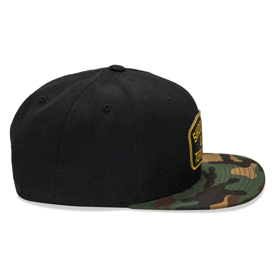 One Revolver Surfboards - Shoot Your Local Terrorist Patch Flatbill Snapback Hat HEADWEAR