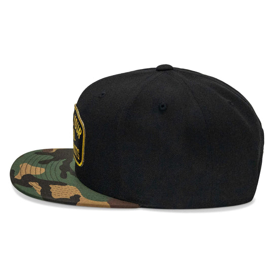One Revolver Surfboards - Shoot Your Local Terrorist Patch Flatbill Snapback Hat HEADWEAR