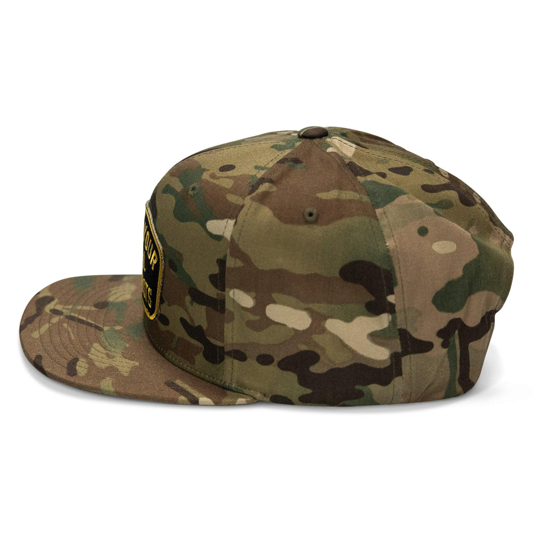 One Revolver Surfboards - Shoot Your Local Terrorist Patch Flatbill Snapback Hat HEADWEAR