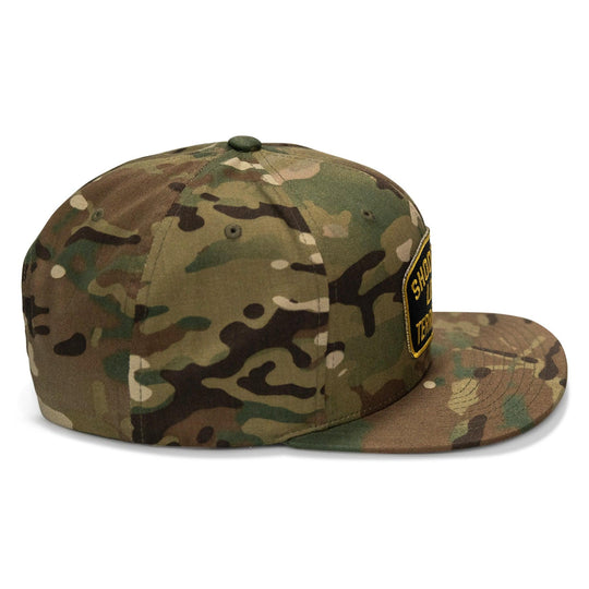 One Revolver Surfboards - Shoot Your Local Terrorist Patch Flatbill Snapback Hat HEADWEAR