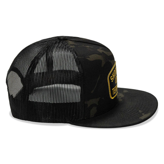 One Revolver Surfboards - Shoot Your Local Terrorist Patch Flatbill Snapback Hat HEADWEAR