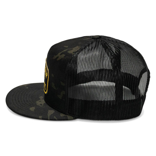 One Revolver Surfboards - Shoot Your Local Terrorist Patch Flatbill Snapback Hat HEADWEAR