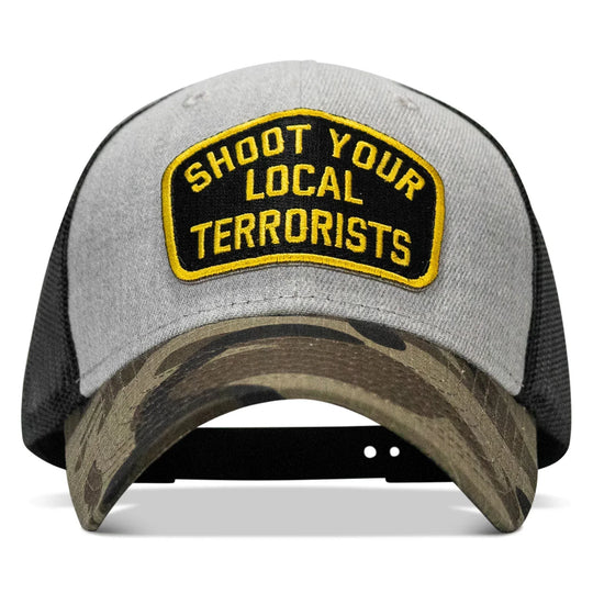 One Revolver Surfboards - Shoot Your Local Terrorists Patch Snapback Hat HEADWEAR