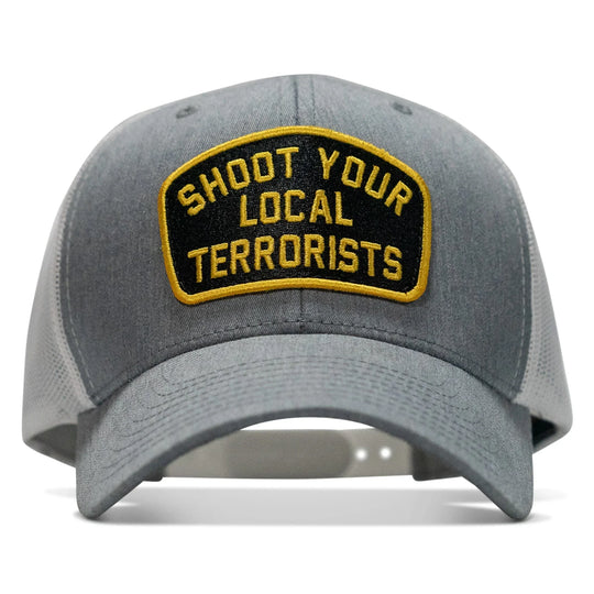 Shoot Your Local Terrorists Patch Snapback Hat - One Revolver Surfboards