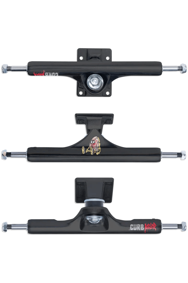 SLAPPY ST1 INVERTED CURB KILLER 10.0 MATTE BLACK SKATEBOARD TRUCKS - One Revolver Surfboards