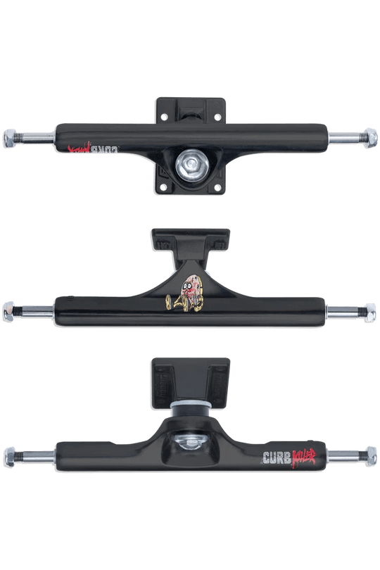 SLAPPY ST1 INVERTED CURB KILLER 10.0 MATTE BLACK SKATEBOARD TRUCKS - One Revolver Surfboards