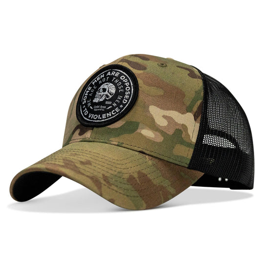 One Revolver Surfboards - Some Men Are Opposed To Violence Patch Snapback Hat HEADWEAR