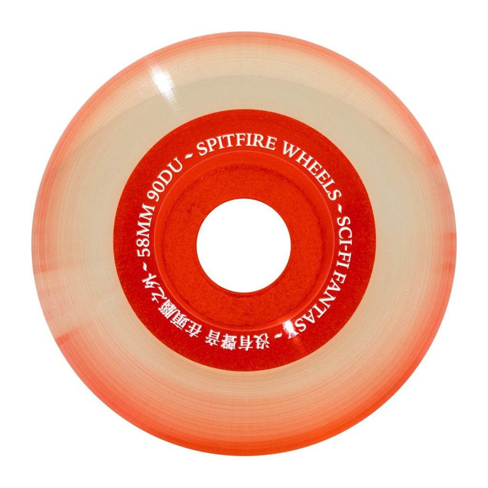 SPITFIRE SCI-FI FANTASY SAPPHIRES ORANGE 58MM 90A SKATEBOARD WHEELS - One Revolver Surfboards