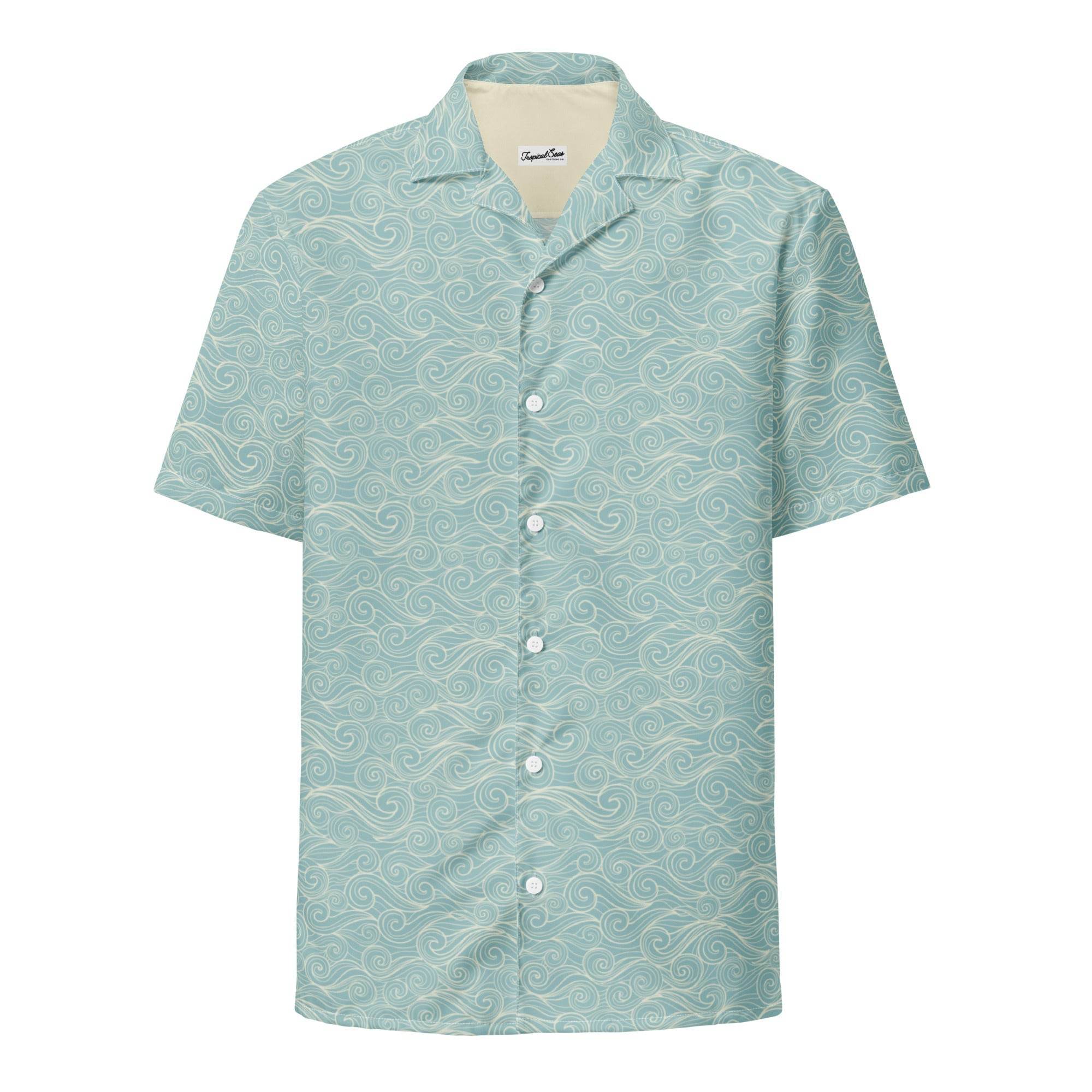 Salty Swirls Button Down Hawaiian Shirt - One Revolver Surfboards