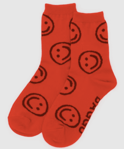 Baggu Crew Sock - Red Happy - One Revolver Surfboards
