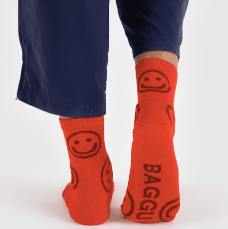 Baggu Crew Sock - Red Happy - One Revolver Surfboards