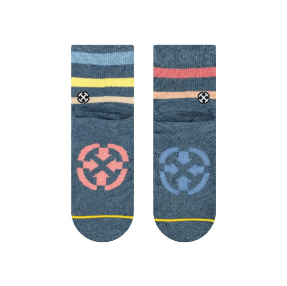 Merge4 Rhythm Stripe Plant Dye Quarter Crew Socks - One Revolver Surfboards
