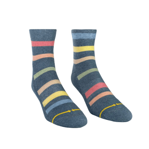 Merge4 Rhythm Stripe Plant Dye Quarter Crew Socks - One Revolver Surfboards