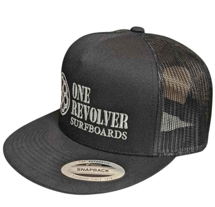 One Revolver Snapback Classic Flatbill Trucker Hat - One Revolver Surfboards