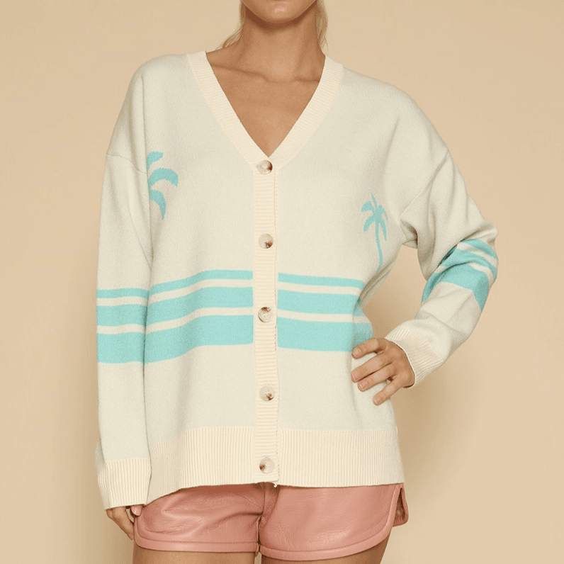 Ocean Sunset Cardigan Teal - - One Revolver Surfboards