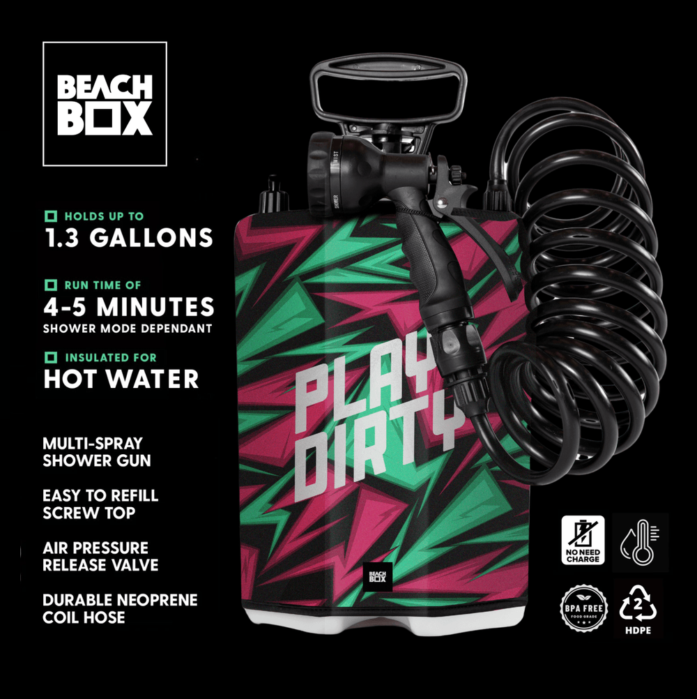 BeachBox Portable Shower Tank - 'Play Dirty' - One Revolver Surfboards
