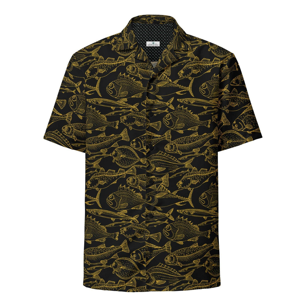 Sea of Gold Riches Button Down Hawaiian Shirt - One Revolver Surfboards