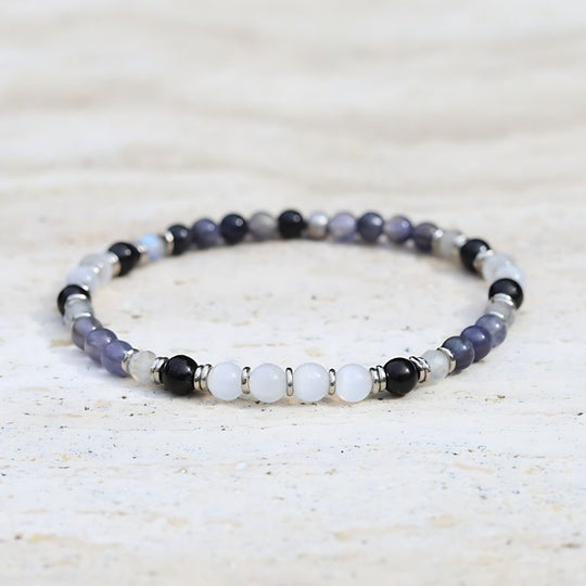 "Miracles" Selenite and Shungite Delicate Bracelet