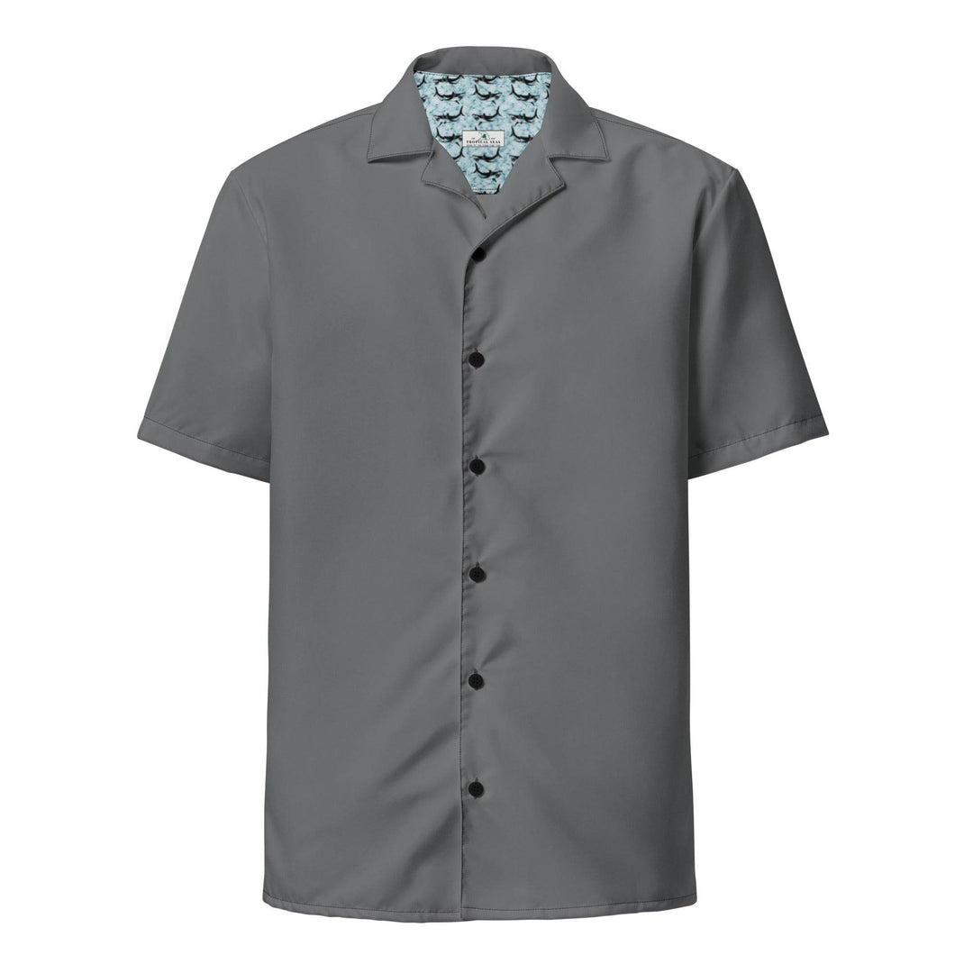 Labelless Shadow Grey Button Down Camp Shirt - One Revolver Surfboards