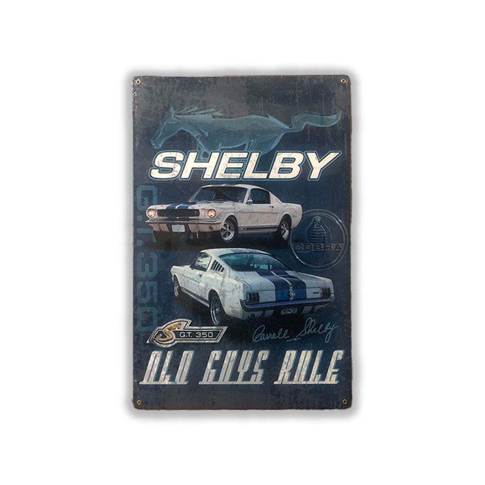 Shelby GT350 Vintage Metal Sign - One Revolver Surfboards