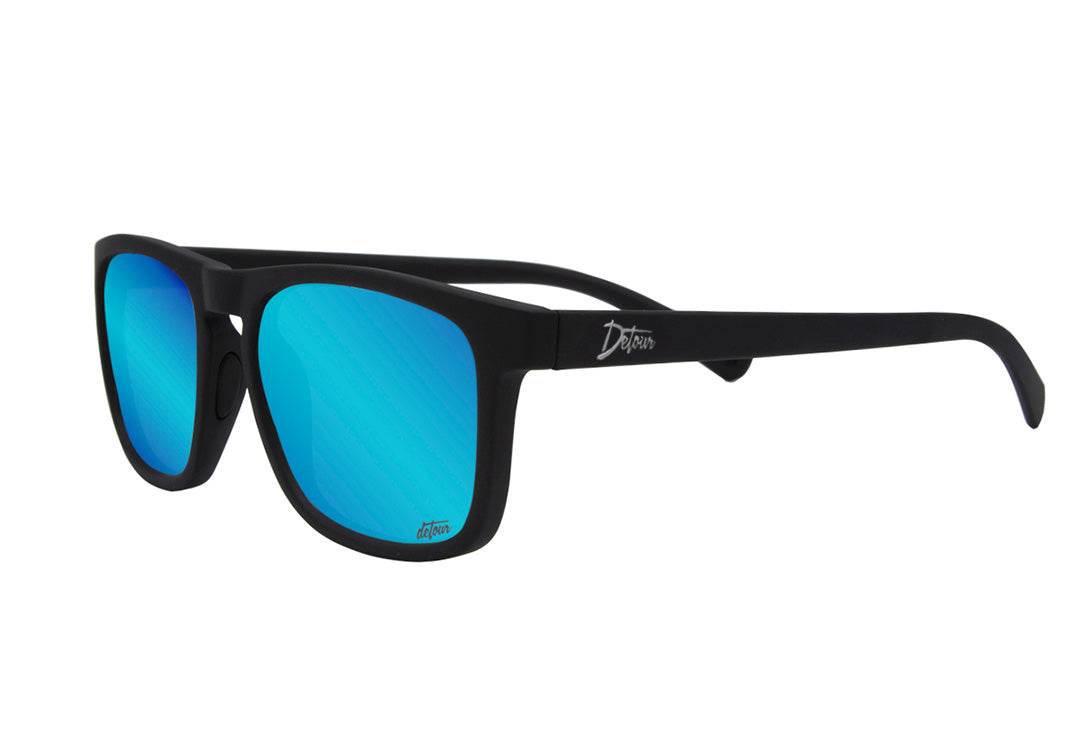 Floaties - Matte Black - Electric Blue Polarized - One Revolver Surfboards
