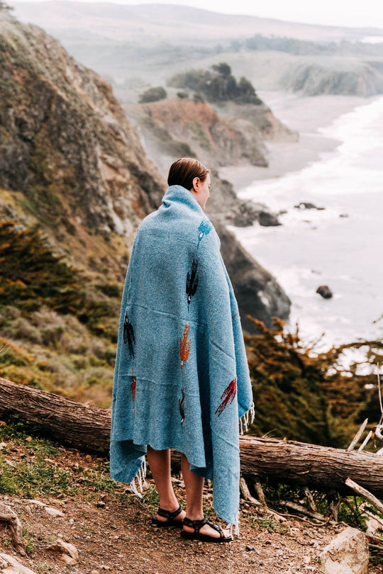 Sky Blue Baja Thunderbird Blanket - One Revolver Surfboards
