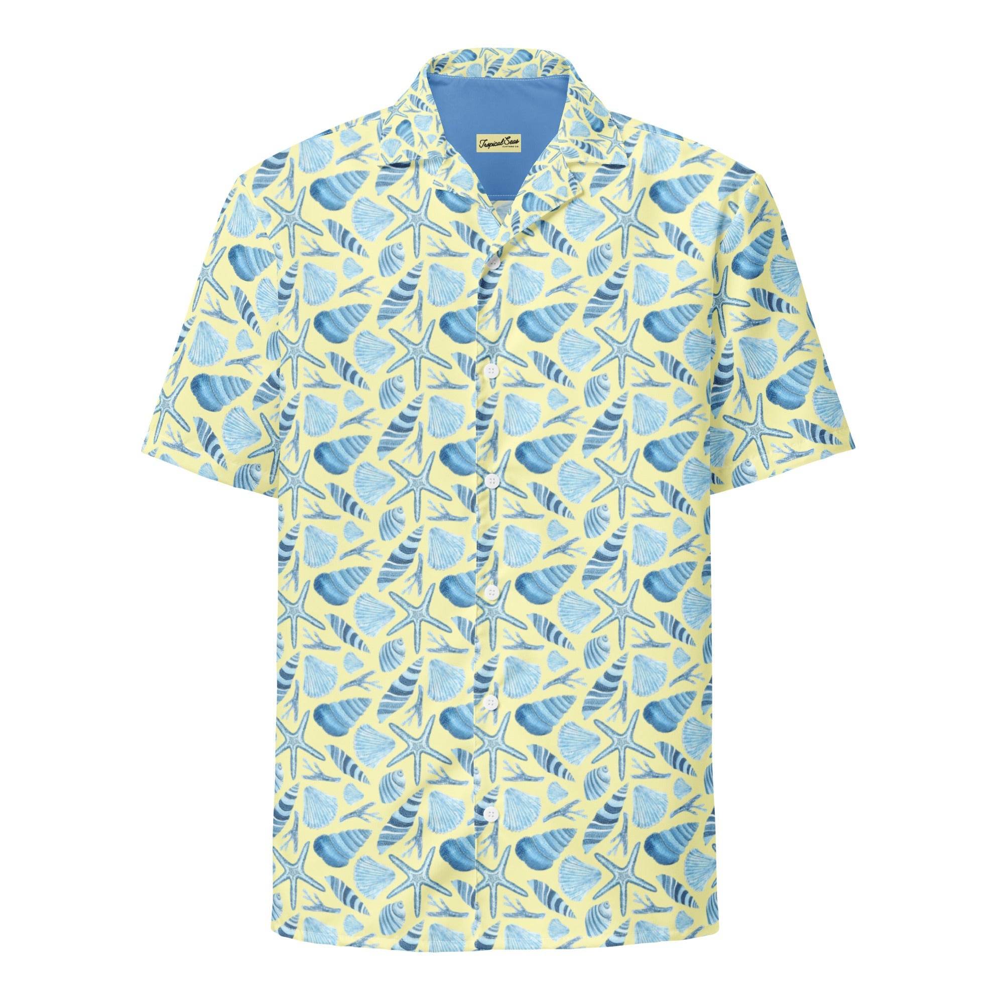 Sunny Shell Button Down Hawaiian Shirt - One Revolver Surfboards