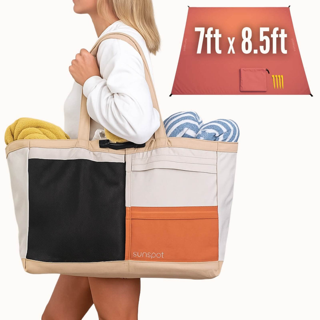 Premium Beach Tote with Pull-out Blanket - One Revolver Surfboards