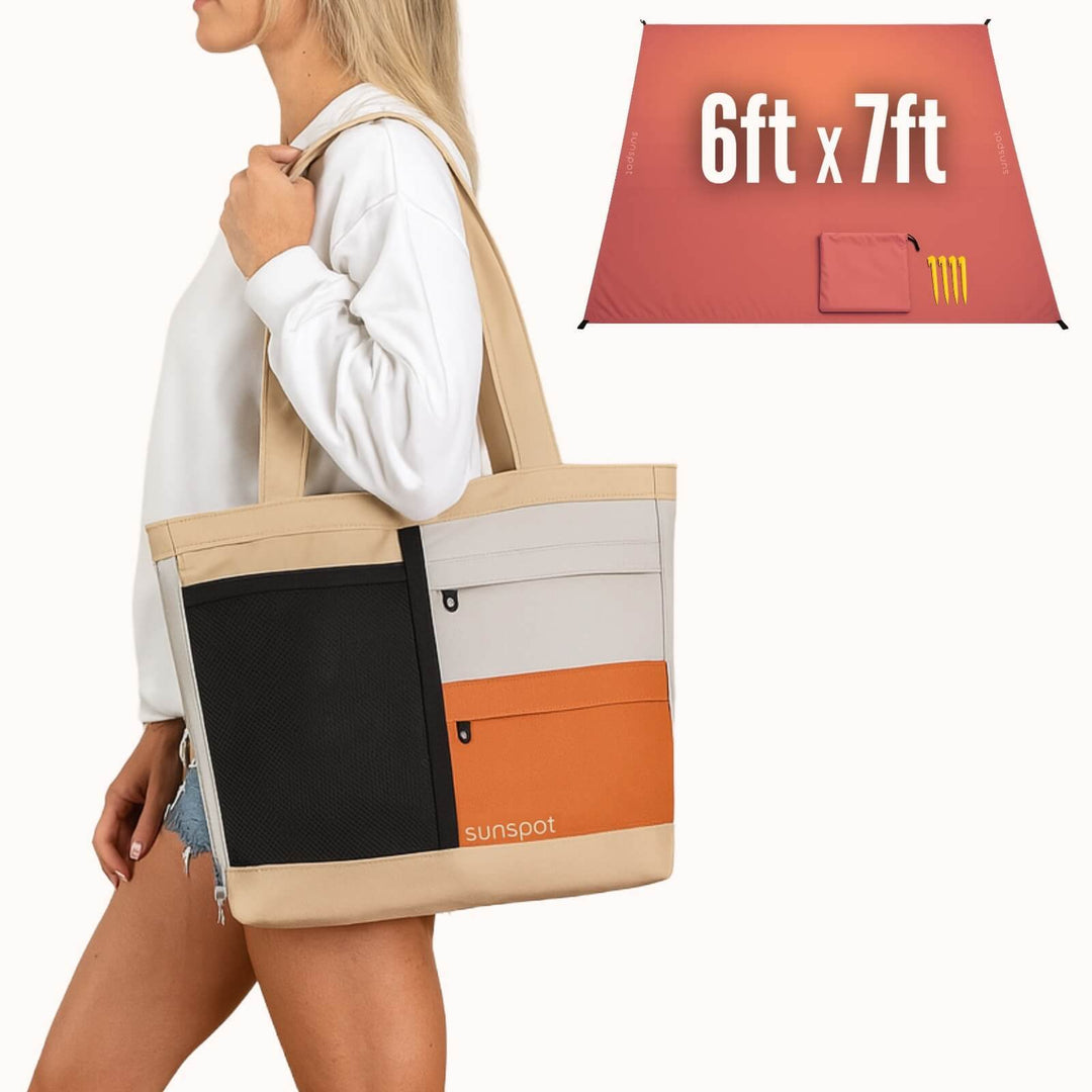 Premium Beach Tote with Pull-out Blanket - One Revolver Surfboards