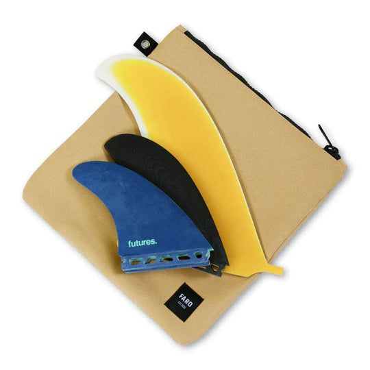 FARO Surfboard Fin Wallet Fin Case (tan color) - One Revolver Surfboards