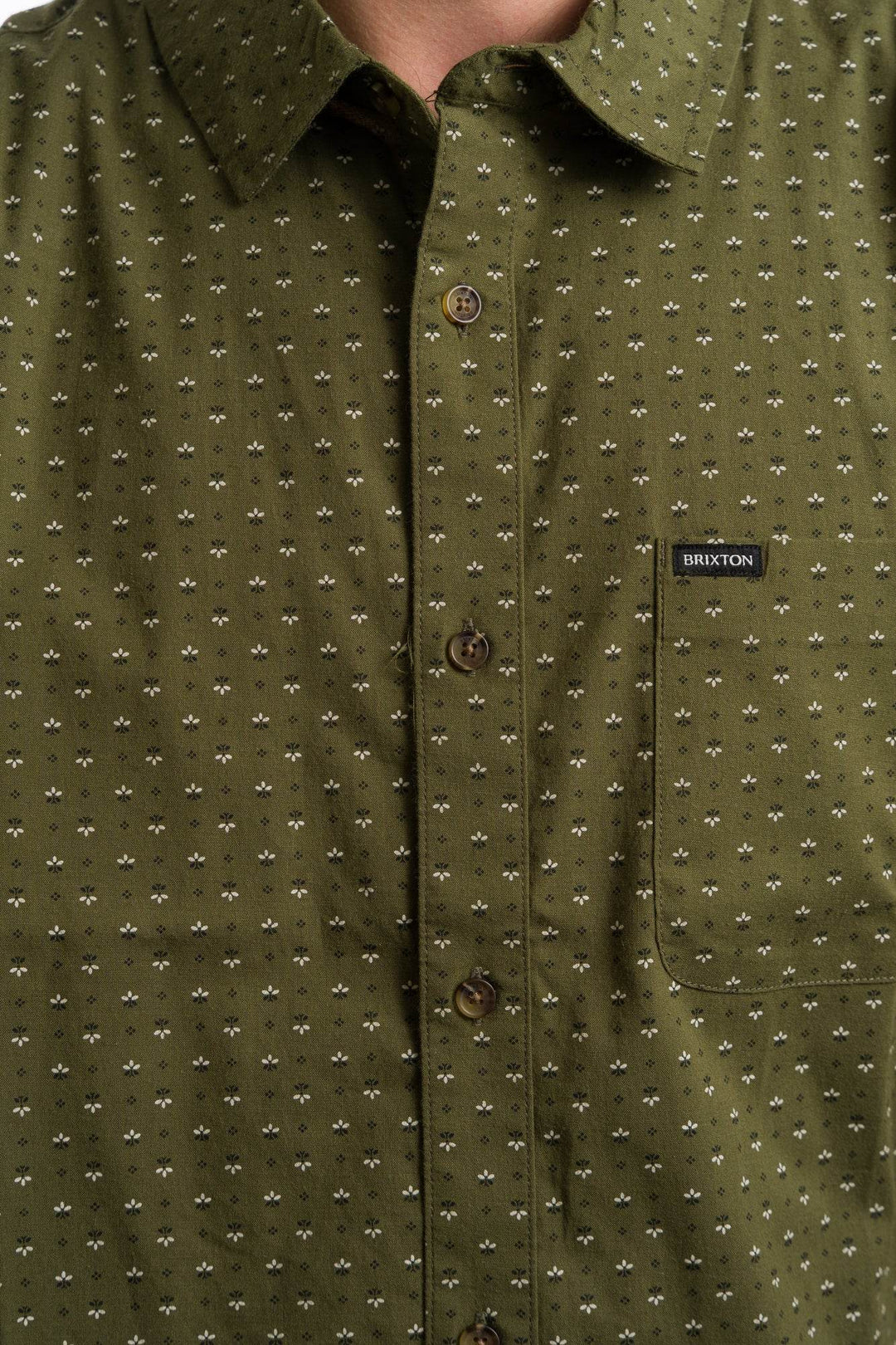 Brixton Charter Print Short Sleeve Woven - Ivy Green/Micro Floral - One Revolver Surfboards