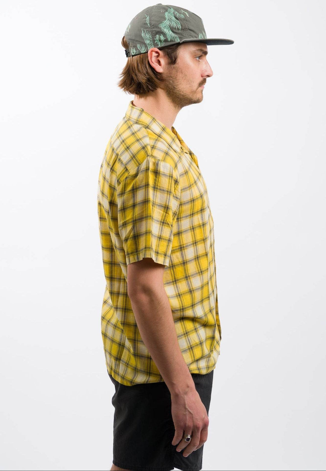 Volcom Stone Facet Woven Short Sleeve Shirt - Seedy Yellow - One Revolver Surfboards