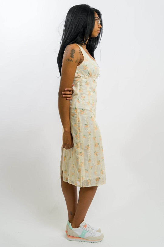 Daisy Street Loose Fit Midi Dress - Cream Lace Trim - One Revolver Surfboards