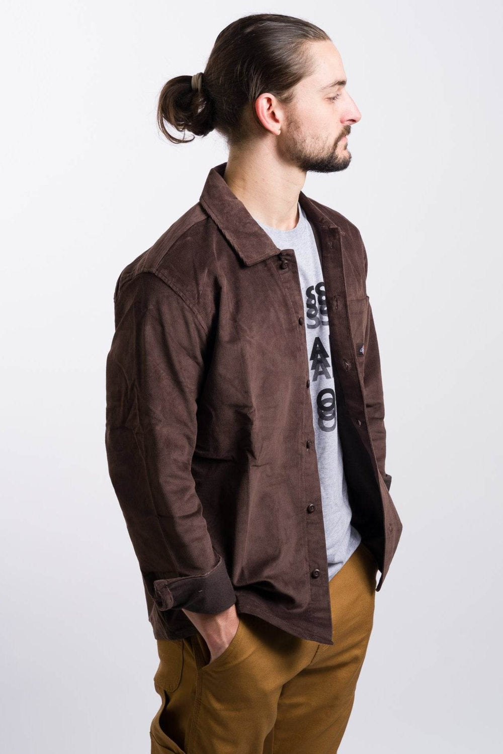 Dickies Relaxed Fit Corduroy Shirt - Chocolate Brown - One Revolver Surfboards
