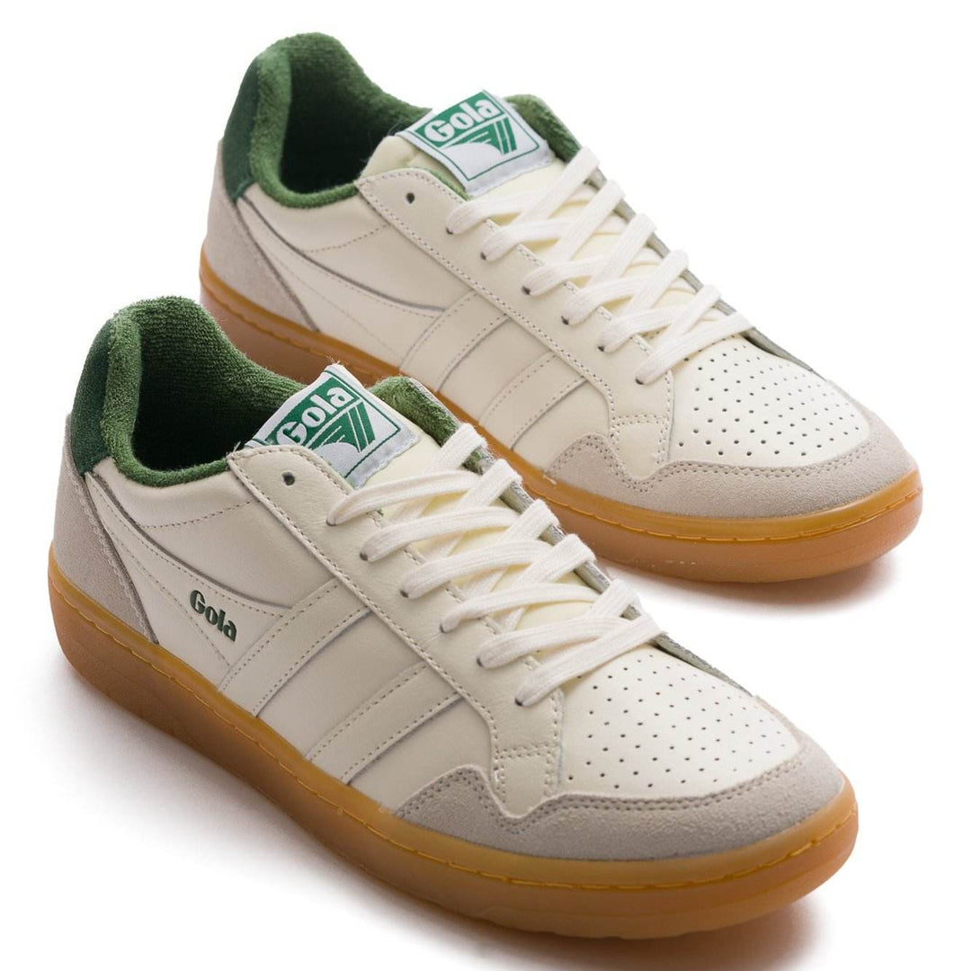 Gola Classics Women's Eagle '86 Sneakers - Off White/Evergreen/Gum - One Revolver Surfboards