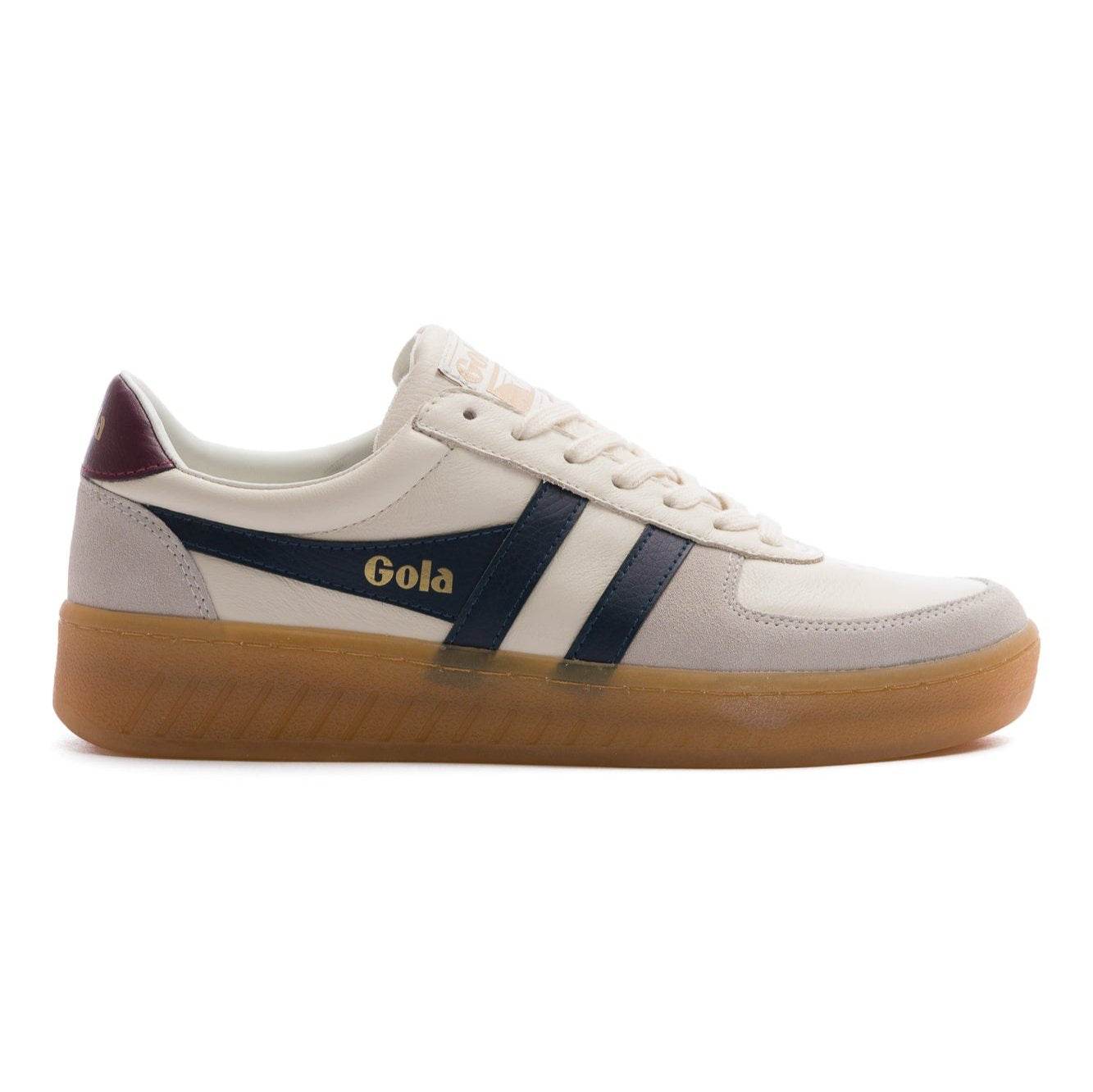 Gola Classics Men's Grandslam Elite Sneakers - Off White/Navy/Burgundy/Gum - One Revolver Surfboards
